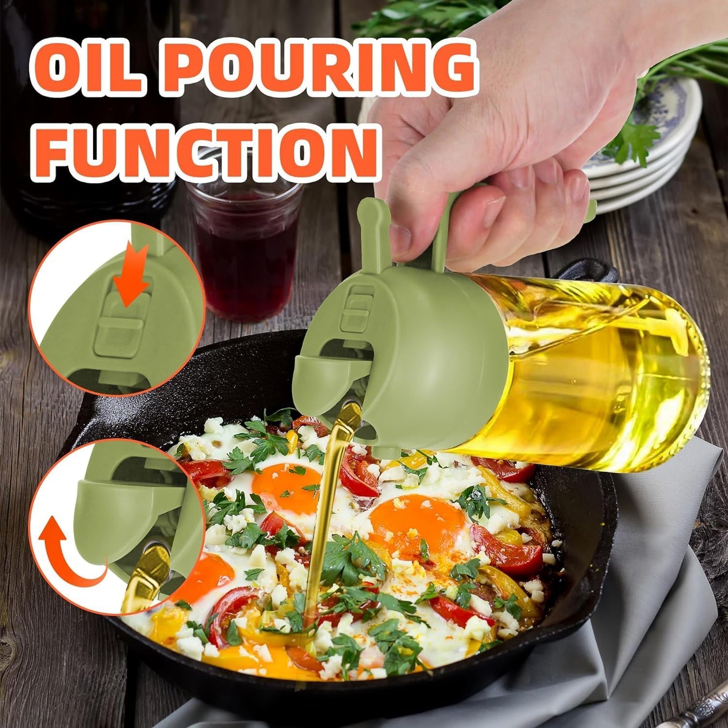 Easy 2-N-1 Oil Sprayer™ Dispenser