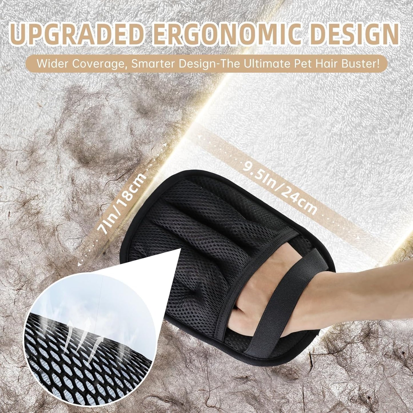 Fur B-Gone™ Pet Hair and Lint Remover Glove - Buy One Get One Free