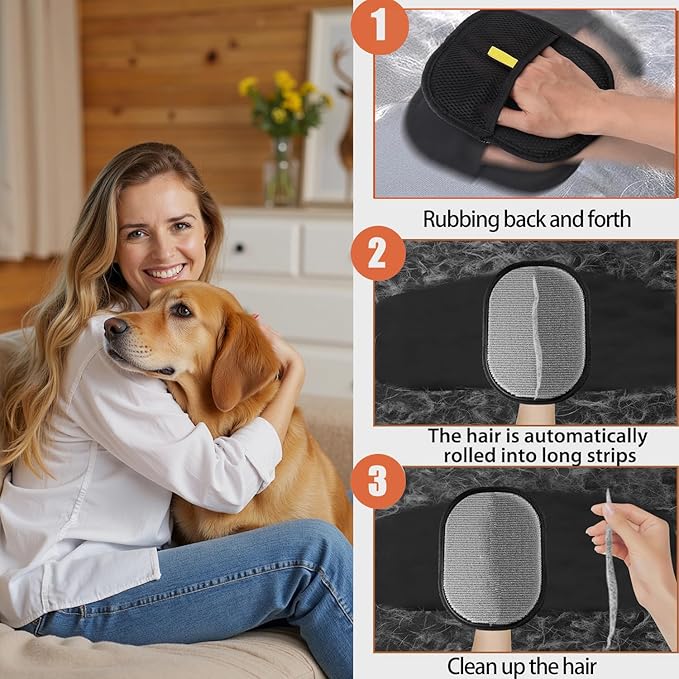 Fur B-Gone™ Pet Hair and Lint Remover Glove - Buy One Get One Free