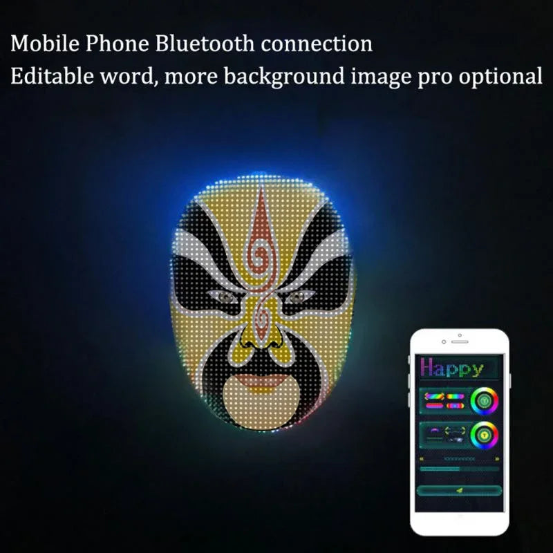 GlowSync LED Party Mask