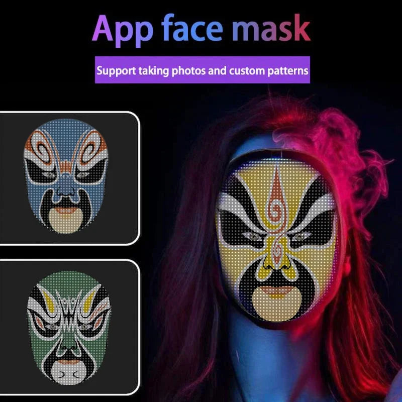 GlowSync LED Party Mask