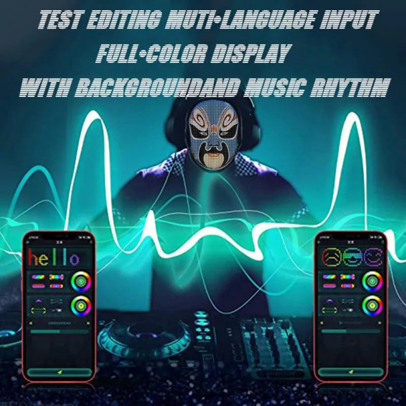 GlowSync LED Party Mask