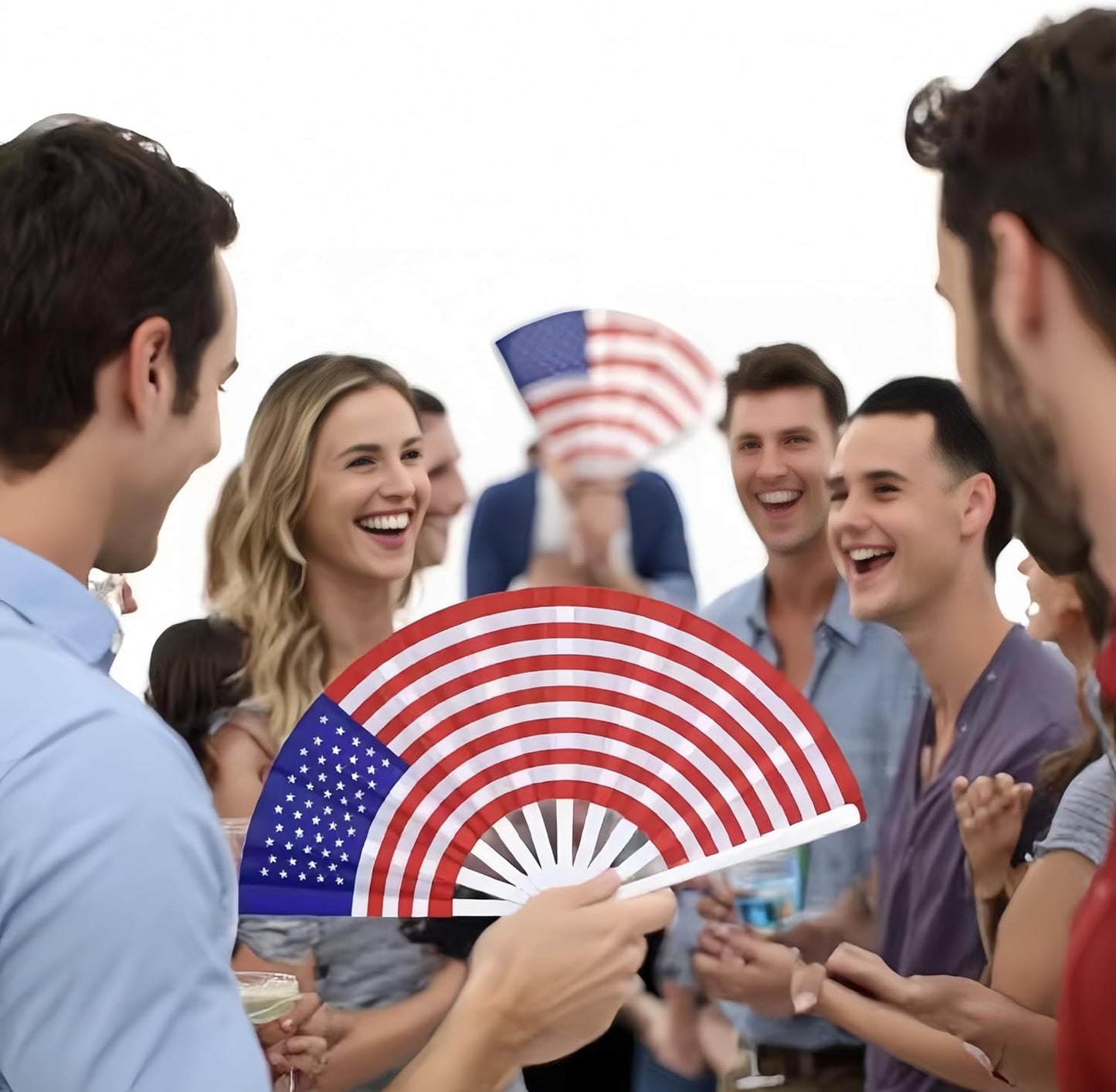 American Flag Clack, Popping Fan, for Line Dance, Rave, Festivals, and Performance