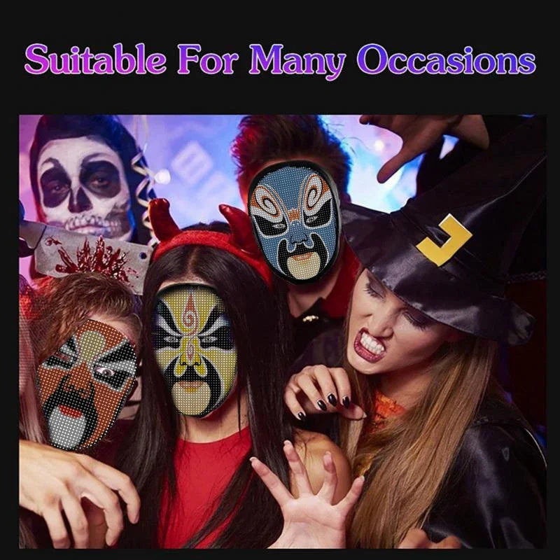 GlowSync LED Party Mask