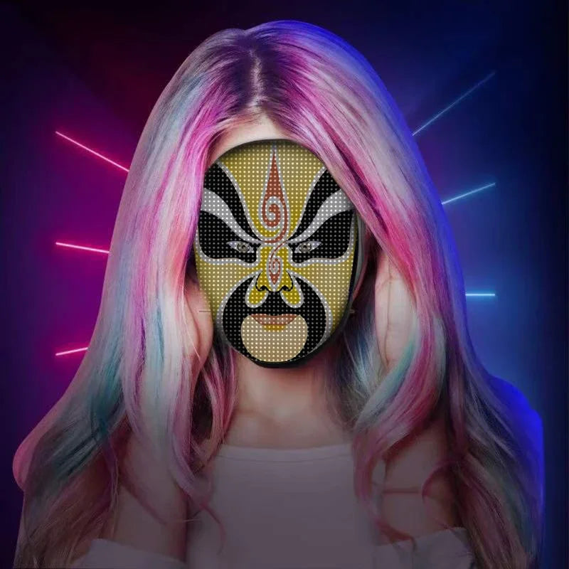 GlowSync LED Party Mask