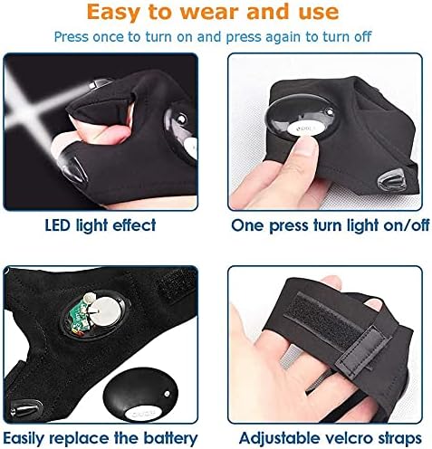 Hands-Free LED Flashlight Gloves