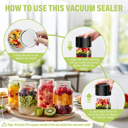 Jar Savor Pro™ Canning Jar Vacuum Sealer: Ultimate Freshness