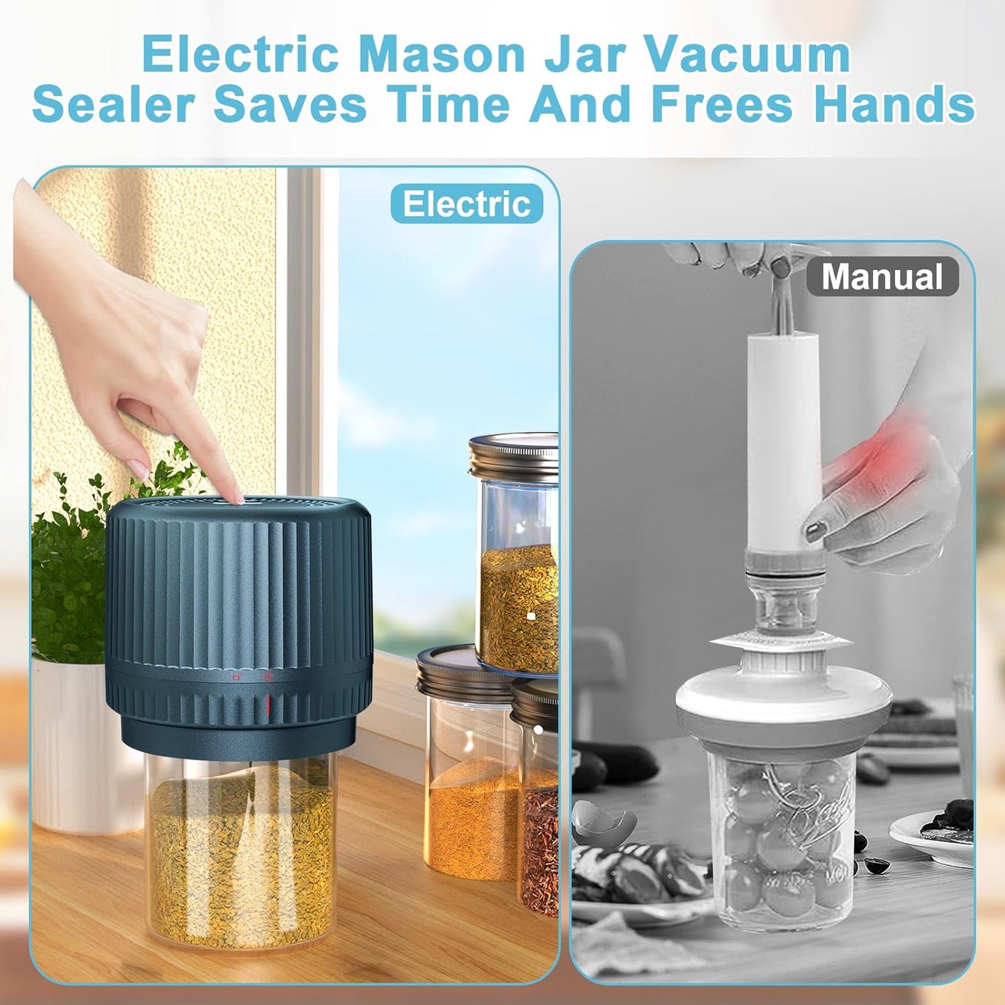 Jar Savor Pro™ Canning Jar Vacuum Sealer: Ultimate Freshness