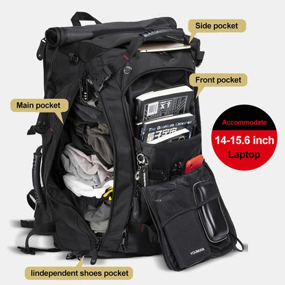 Multifunction Large Capacity Waterproof Travel Backpack Luggage Bag With USB Charger