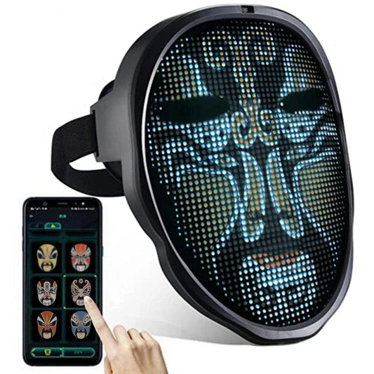 GlowSync LED Party Mask