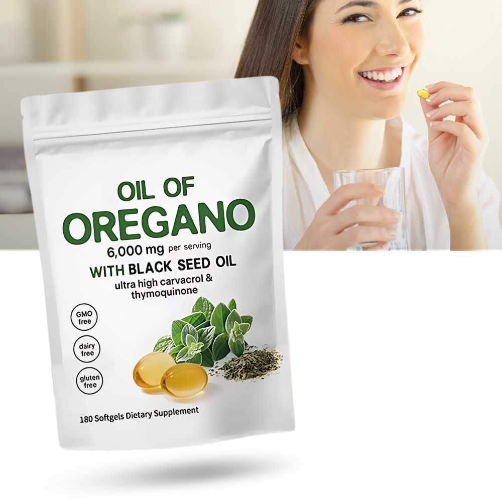Daily Oregano Oil with Blackseed Oil Immunity Support 300 Softgels