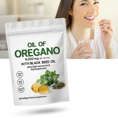 Daily Oregano Oil with Blackseed Oil Immunity Support 300 Softgels