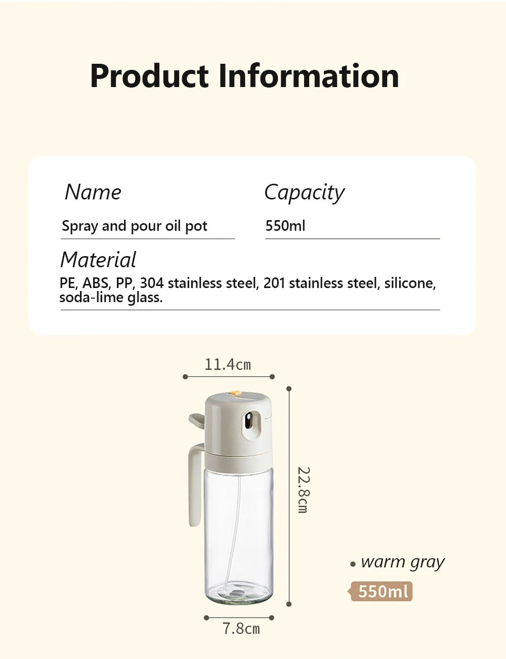 Easy 2-N-1 Oil Sprayer Dispenser™