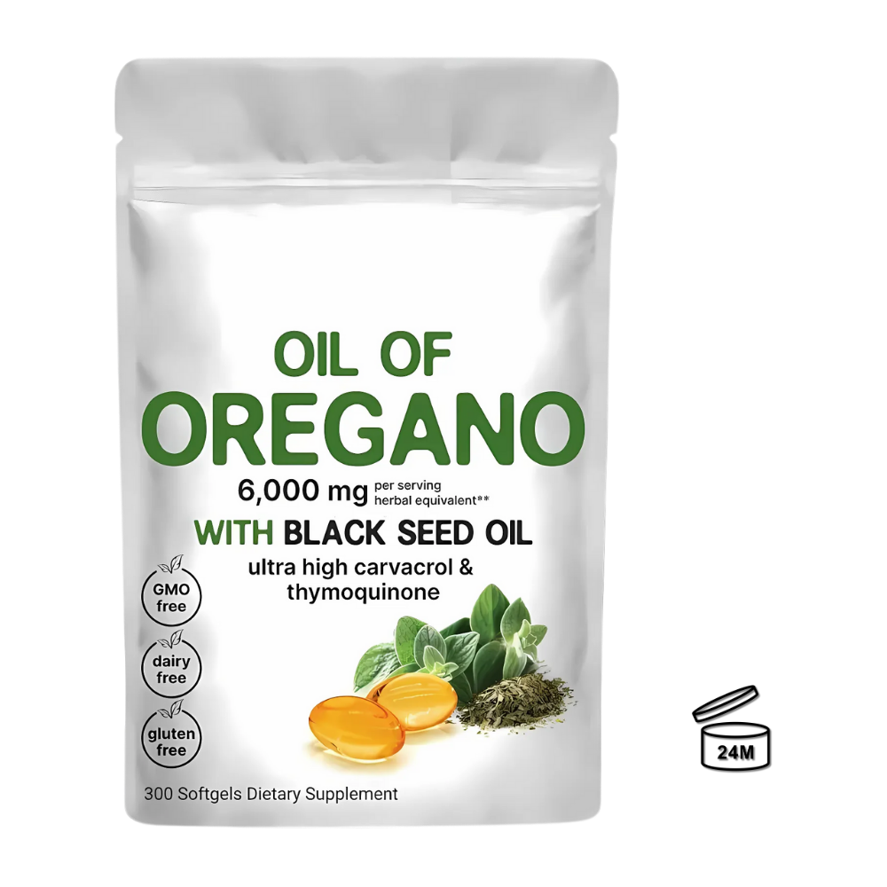 Daily Oregano Oil with Blackseed Oil Immunity Support 300 Softgels