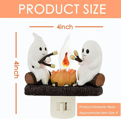 Ghostly Campfire Flickering Night Light