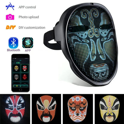 GlowSync LED Party Mask