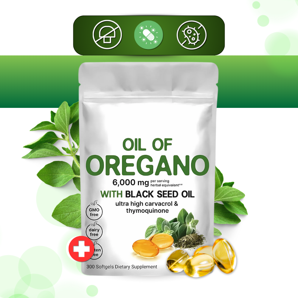 Daily Oregano Oil with Blackseed Oil Immunity Support 300 Softgels