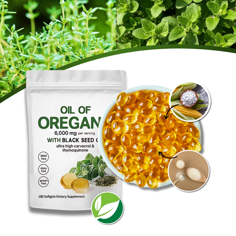 Daily Oregano Oil with Blackseed Oil Immunity Support 300 Softgels