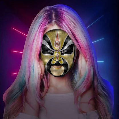 GlowSync LED Party Mask