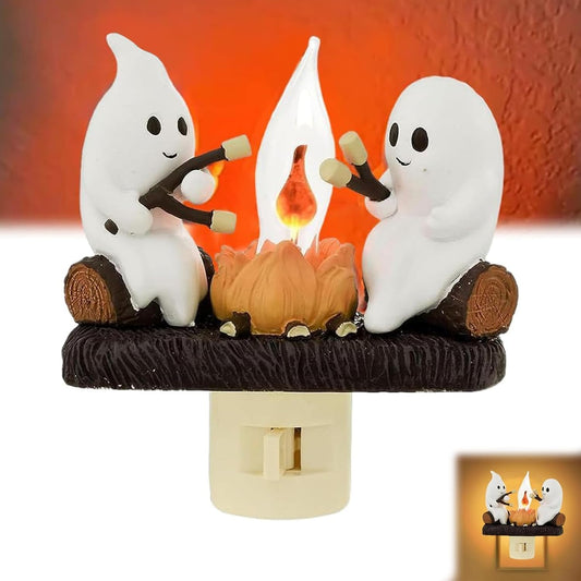 Ghostly Campfire Flickering Night Light