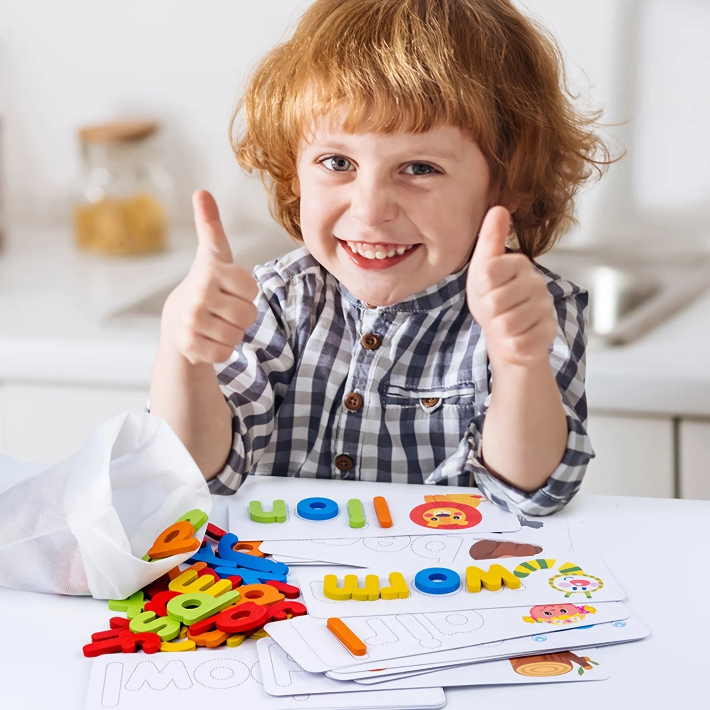 Animal Alphabet Puzzle Spell and Math Learning Toy